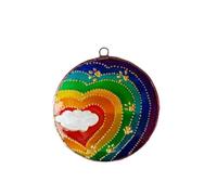 Zymoplas Pet Memorial Sun Catchers Acrylique Décoration Balcon Pendentifs Exquis Arc-en-Ciel Pendentif Suspendu avec Lanière pour Porte Fenêtre, Type 3