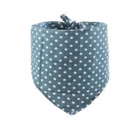 Zymoplas Pet Slobber Écharpe Portable 4 Saisons Pliable Coton Thermique Adorable Serviette Triangulaire Décoration pour 25-45cm Cou, Bleu foncé