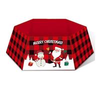 Zymoplas Petit Joyeux Arbre de noël Collier Anneau de noël Tapis fête extérieur Jupe décor décoration Ornement Cadeau année d'hiver, Trois