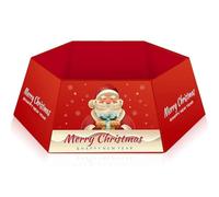 Zymoplas Petit Joyeux Arbre de noël Collier Anneau de noël Tapis fête extérieur Jupe décor décoration Ornement Cadeau année d'hiver, Un