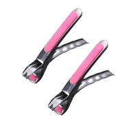 Zymoplas Pince à Vaisselle en Acier Inoxydable, 2 pièces, Aide de Cuisine Simple et Pratique pour Tous Les Angles, déplacement Confortable et sans Effort, Rose, avec Coussinet en Silicone