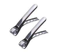 Zymoplas Pince à Vaisselle en Acier Inoxydable, 2 pièces, Aide de Cuisine Simple et Pratique pour Tous Les Angles, déplacement Confortable et sans Effort, Argent, sans Coussinet en Silicone