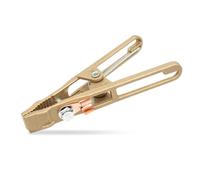 Zymoplas Pince de terre de soudage en laiton Portable une forme haute conductivité 260A plaqué remplacement des accessoires pince terre câble Machine soudure