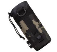 Zymoplas Pochette pour Bouteille d'eau Sac de Transport de Bouilloire réglable en Nylon imperméable Camouflage Tasse Taille Sac Banane Camping Escalade, Camouflage Noir