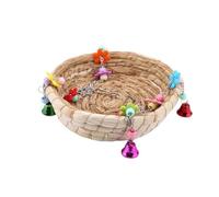 Zymoplas Portable Perroquet balançoire avec Cloches Mignon Belle Cage à Oiseaux hamacs légers Oiseaux perchoir Suspendus Jouets en Plein air Maison