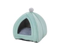 Zymoplas Portable Pet Home Intérieur Salon Chambre Hiver Nid De Repos en Peluche Tente De Couchage Petit Animal Maison Animaux Fournitures, Vert, 40x40x42cm