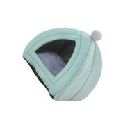 Zymoplas Portable Pet Home Intérieur Salon Chambre Hiver Nid De Repos en Peluche Tente De Couchage Petit Animal Maison Animaux Fournitures, Vert, 33x33x36cm