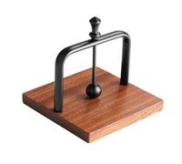 Zymoplas Porte-serviettes de Restaurant occidental avec Base en métal et en bois, complément à toute décoration de cuisine salle à manger, noir