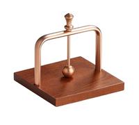 Zymoplas Porte-serviettes de Restaurant occidental avec Base en métal et en bois, complément à toute décoration de cuisine salle à manger, or rose