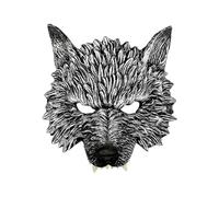 Zymoplas Pour Masque de loup Halloween Cosplay, masques d'animaux, se démarquent et se démarquent, Festivals de foule, Pour masque en PU, carnavals Cosplay, Argent