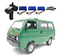 Zymoplas RC dérive camions Simulation Moteur Tout-Terrain/sur Route Voiture Unisexe garçons Van Escalade électrique Enfants Rock modèle Jouet, Vert, Triple Puissance