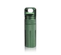 Zymoplas Récipient extérieur Joint étui à pilules clés clés Aiguilles Porte-clés Voyage en Alliage d'aluminium Portable randonnée -Dents Organisateur, Vert