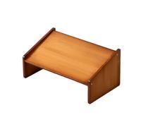 Zymoplas Repose-pieds en bois Un ajout élégant et fonctionnel à votre espace de travail Escabeau réglable en hauteur, Couleur du thé, Style élevé