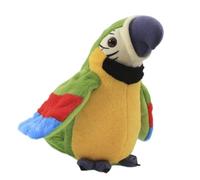 Zymoplas Résistant à l'usure Parrot Talking Enduite Exquis Peluche Jouet Jouets avec Batterie Alimentation pour Enfants Enfants, Vert