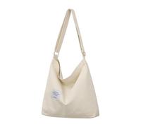 Zymoplas Restez à la mode et respectueux de l'environnement avec un sac fourre-tout en toile. Sac à bandoulière en toile à la mode et simple, beige