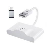 Zymoplas Révolutionnez l'adaptateur de convertisseur sans Fil de connectivité Voiture S Adaptateur convertisseur ABS vers sans Fil, Blanc
