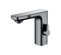 Zymoplas Robinets de lavabo de salle bain à détection d'écran LED, robinets d'eau chaude et froide à double commande entièrement automatiques, non compatibles avec le mode manuel, tapez+3