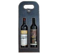 Zymoplas Sac à vin en Cuir élégant pour Les connaisseurs de vin exigeants Boîte à Pliable en PU Boîte d'emballage de, Noir Mat