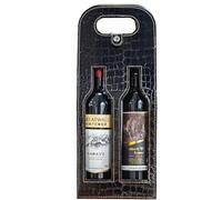 Zymoplas Sac à vin en Cuir élégant pour Les connaisseurs de vin exigeants Boîte à Pliable en PU Boîte d'emballage de, Noir