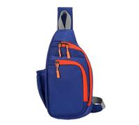 Zymoplas Sac de poitrine multifonctionnel à la mode pour femmes hommes léger mode sport cyclisme tendance sac de poitrine sac à bandoulière unique, bleu foncé