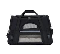 Zymoplas sac de transport pour animaux de compagnie, avec trous respirants et coussin en peluche pour plus confort et il existe plusieurs façons prendre soin votre animal compagnie, noir