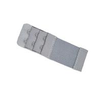 Zymoplas Sangle d'extension Extensions de Soutien-Gorge Boucle 2 Crochets Femmes Accessoires Élastique Multicolore Bande Serrée Remplacement 3 Rangées, Gris Argent