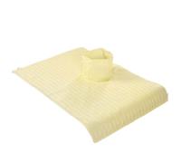 Zymoplas Serviette de massage pour Salon de beauté avec trou à rayures, oreiller de lit, drap de coton, serviettes cosmétiques, accessoire confortable pour hôtel, Beige Jaune