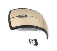 Zymoplas Souris de Jeu Pliable sans Fil, Remplacement, Portable, Arc, Voyage, électronique, sans Fil, pour Ordinateur Portable, Accessoire de Bureau, Or