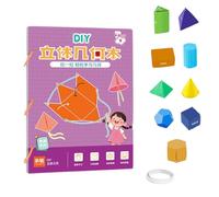 Zymoplas Stimulez la créativité avec Un Livre d'apprentissage interactif de géométrie 3D Pull String 3D Geometry Learning Book, 9 Images