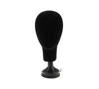 Zymoplas Support de perruque en mousse Portable remplaçant le flocage de couleur unie Stable lisse lavable en peluche vif chapeau présentoir Base, Noir
