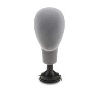 Zymoplas Support de perruque en mousse Portable remplaçant le flocage de couleur unie Stable lisse lavable en peluche vif chapeau présentoir Base, Gris