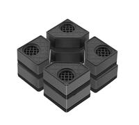 Zymoplas Support de Roue ondulée de avec Structure Grille pour la stabilité, Base surélevée antidérapante en Plastique à Double stabilité 4 pièces, Carré Double Couche
