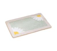 Zymoplas Tapis de Bain antidérapant avec Marguerite, résistant à l'usure et Durable, antidérapant et Fortement Absorbant, Tapis de Bain, Sol, Vert Tendre