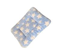 Zymoplas Tapis de Couchage de Dessin animé Doux et Respirant pour Amis à Fourrure Tapis Couchage Dessin animé pour Chats et Chiens lit pour Animaux Compagnie en Polyester, Étoile Bleue, 30 * 40 cm