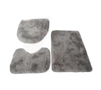 Zymoplas Tapis de piédestal pour Toilettes, 3 pièces, séchage et Absorbant, Ensembles de Tapis Salle Bain en Fibres acryliques, 3 pièces, Gary, U40*5+45 * 50+50 * 80