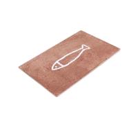 Zymoplas Tapis de Salle de Bain antidérapant pour Une expérience Douche Moderne et sûre, Tapis Douche antidérapant en Peluche à séchage, Blanc et café