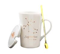 Zymoplas Tasse à café multifonctionnelle pour boissons chaudes froides, Constellations en céramique, tasse en céramique, à café élégante, sagittaire blanc