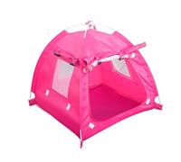 Zymoplas Tente pour animaux de compagnie, portable, respirante, lavable, pliable, cage à chiot, nid, nid pour chien et chat, couverture de sommeil, L/rose rouge