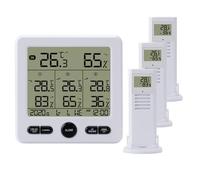 Zymoplas Thermomètre à écran LCD LED avec hygromètre numérique pour des mesures précises Affichage de la température/humidité intérieure, Blanc