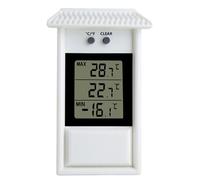 Zymoplas Thermomètre de jardin étanche, affichage numérique, température, ABS, extérieur, résistant Pour aux intempéries, UN