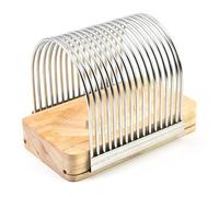 Zymoplas Trancheuse à pain de précision avec siège en bois amovible, souvent adaptée à la fabrication de pain maison. Trancheuse pour machine, argent