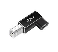 Zymoplas Type-c Adaptateur USB Instrument de Musique Adaptateur Dispositif Ordinateur Portable Bureau Femelle à mâle convertisseur Outil de Transfert données, Tête coudée/Noir