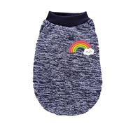 Zymoplas Vêtements pour Chiens Garder au Chaud Cadeau Doux Fournitures pour Animaux de Compagnie Gilet pour Chiot Chemise pour Chiots Automne et Hiver Style Simple Chiens T-Shirts, Bleu Marine, S