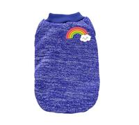Zymoplas Vêtements pour Chiens Garder au Chaud Cadeau Doux Fournitures pour Animaux de Compagnie Gilet pour Chiot Chemise pour Chiots Automne et Hiver Style Simple Chiens T-Shirts, Bleu foncé, L