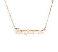 Zymoplas Vintage Lettre Amitié Collier Unique Confortable avec Affichage Carte Bijoux Chaîne Pendentif pour Amoureux Festival Cadeaux Or Rose, Sagittaire