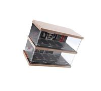 Zymoplas Vitrine étanche à la poussière pour garage de voiture, conteneur sécurisé et durable, modèle diorama, double pont