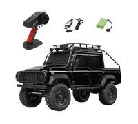 Zymoplas Voiture en métal avec lumières LED Modèle Professionnel 4WD Jouets RC Choix pour Cadeaux Lumières Voiture en métal Voiture Rc MN111 Réaliste, Noir