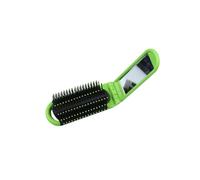 Zymoplas Voyage peigne miroir pliable brosse à cheveux professionnel ABS taille de poche cuir chevelu style beauté outils pour voiture Gym sac à main casier, Vert, 10.8 cm * 4.2 cm * 3 cm