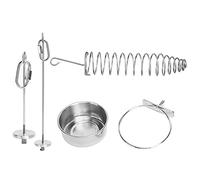 Zymothrix Ensemble de 4 Bols à Nourriture en Acier Inoxydable pour perroquets, mangeoire Suspendue Portable pour Oiseaux avec fourchettes à Fruits et Panier de Recherche de Nourriture,