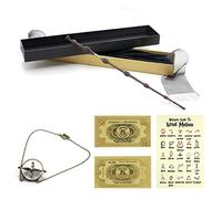 ZYMR Albus Dumbledore Baguette Harry Potter en bois de sureau avec boîte cadeau, carte inversée, parfaite pour cosplay, carnaval, Halloween, fêtes d'anniversaire à thème